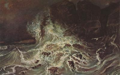 Paul Huet Breakers at Granville Point (mk22) oil painting picture